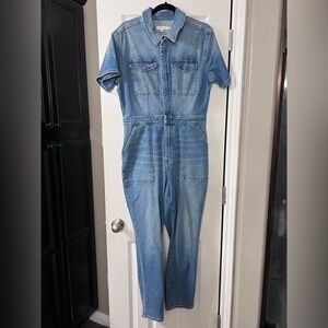 Good American Light Blue Denim Jumpsuit size 4